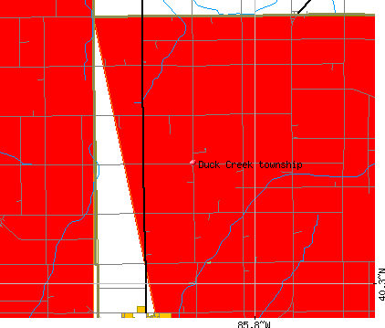 Duck Creek township, IN map