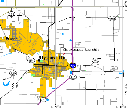 Chickasawba township, AR map