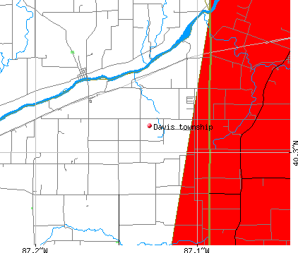 Davis township, IN map