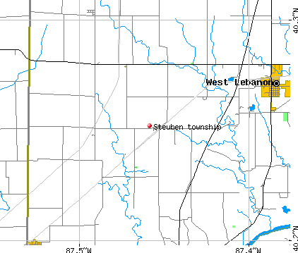 Steuben township, IN map