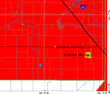 Lauramie township, IN map