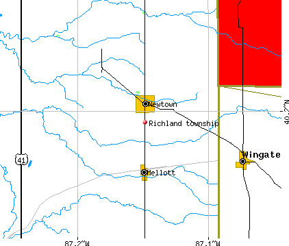Richland township, IN map