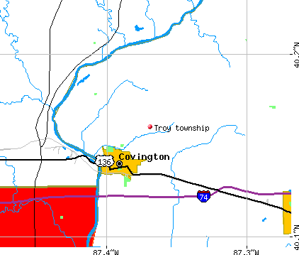 Troy township, IN map