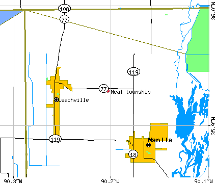 Neal township, AR map