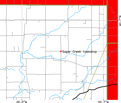 Sugar Creek township, IN map