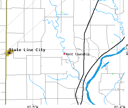 Kent township, IN map