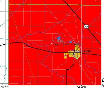 Sugar Creek township, IN map