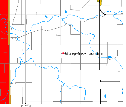 Stoney Creek township, IN map
