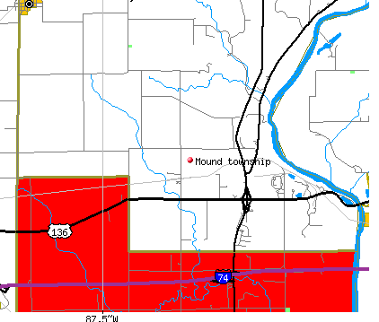Mound township, IN map