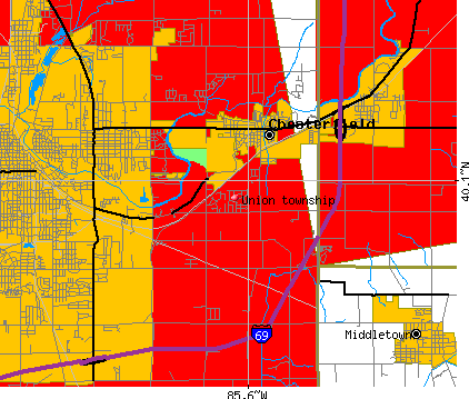 Union township, IN map