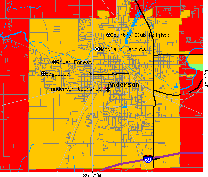 Anderson township, IN map