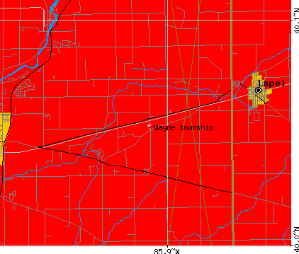 Wayne township, IN map