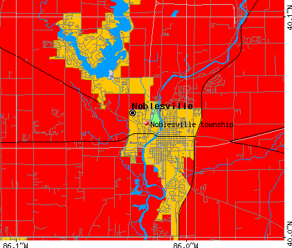 Noblesville township, IN map