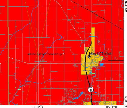 Washington township, IN map
