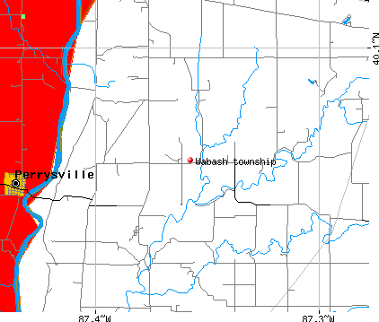 Wabash township, IN map