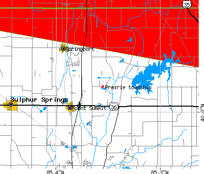 Prairie township, IN map