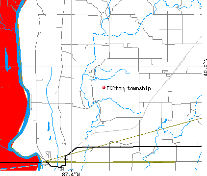 Fulton township, IN map