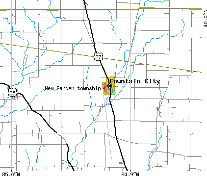 New Garden township, IN map