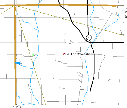 Dalton township, IN map