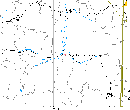 Long Creek township, AR map