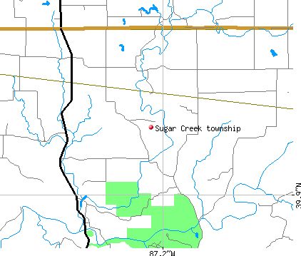 Sugar Creek township, IN map
