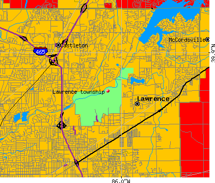 Lawrence township, IN map