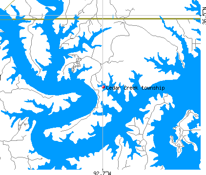 Cedar Creek township, AR map