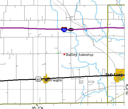Dudley township, IN map