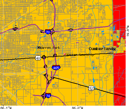 Warren township, IN map