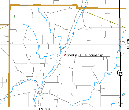 Brownsville township, IN map