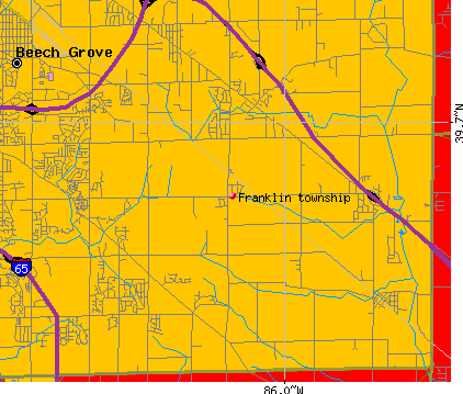 Franklin township, IN map