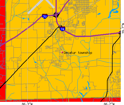 Decatur township, IN map