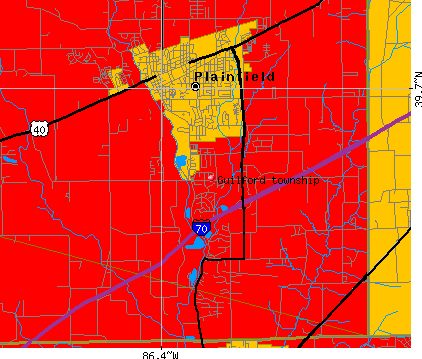 Guilford township, IN map