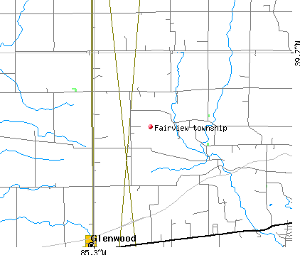 Fairview township, IN map
