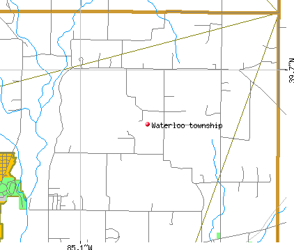 Waterloo township, IN map