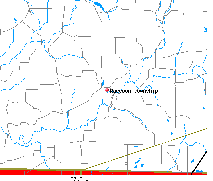 Raccoon township, IN map