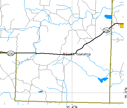 Scott township, AR map