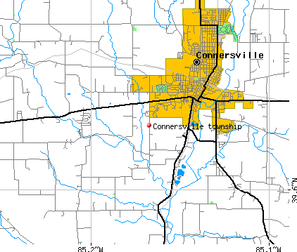 Connersville township, IN map