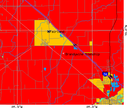 Brandywine township, IN map