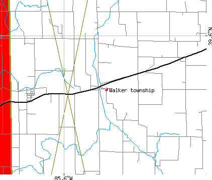 Walker township, IN map