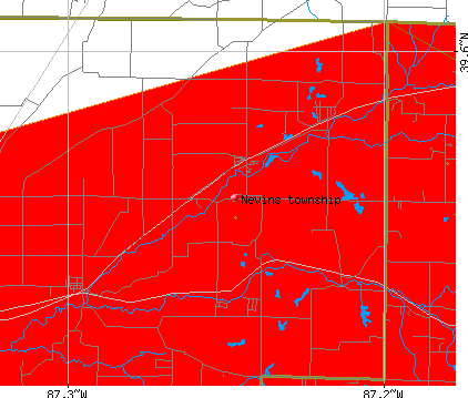 Nevins township, IN map