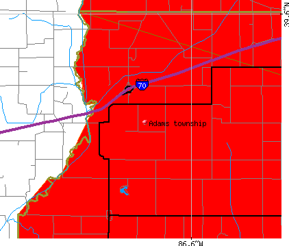 Adams township, IN map