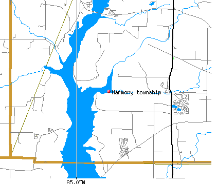Harmony township, IN map