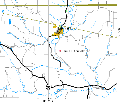 Laurel township, IN map
