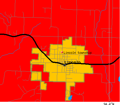 Lincoln township, AR map