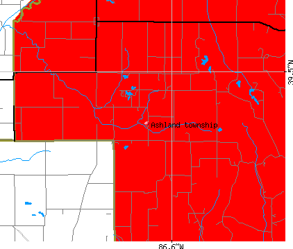 Ashland township, IN map