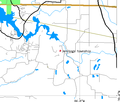 Jennings township, IN map