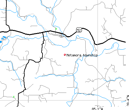 Metamora township, IN map