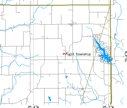Fugit township, IN map