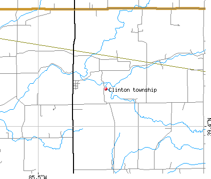 Clinton township, IN map
